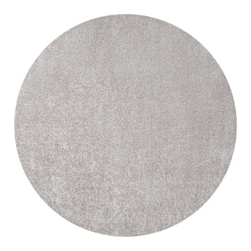 Haze Solid Low-pile Area Rug Light Gray